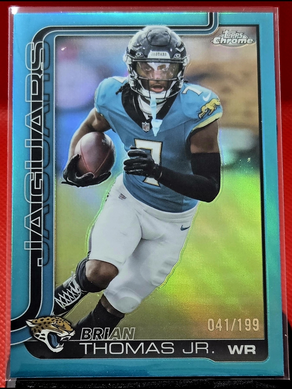 Topps Brian Thomas Jr. Jaguars Teal Football Card  041/199